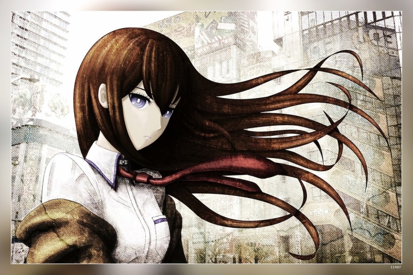 Kurisu Makise Png Anime Moe Girl PNG Image With Transparent Background   TOPpng