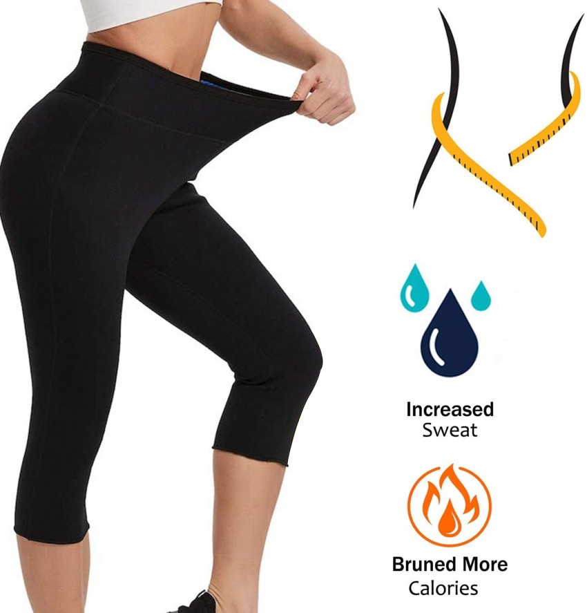 Buy Unisex Neoprene Stomach Hip Thigh Slimming Fat Burner Active Exercising  Gear or Sweat Pant with High Waist Trimmer Shaper for Men and Women Sports  WEAR Stretchable Black at Amazonin
