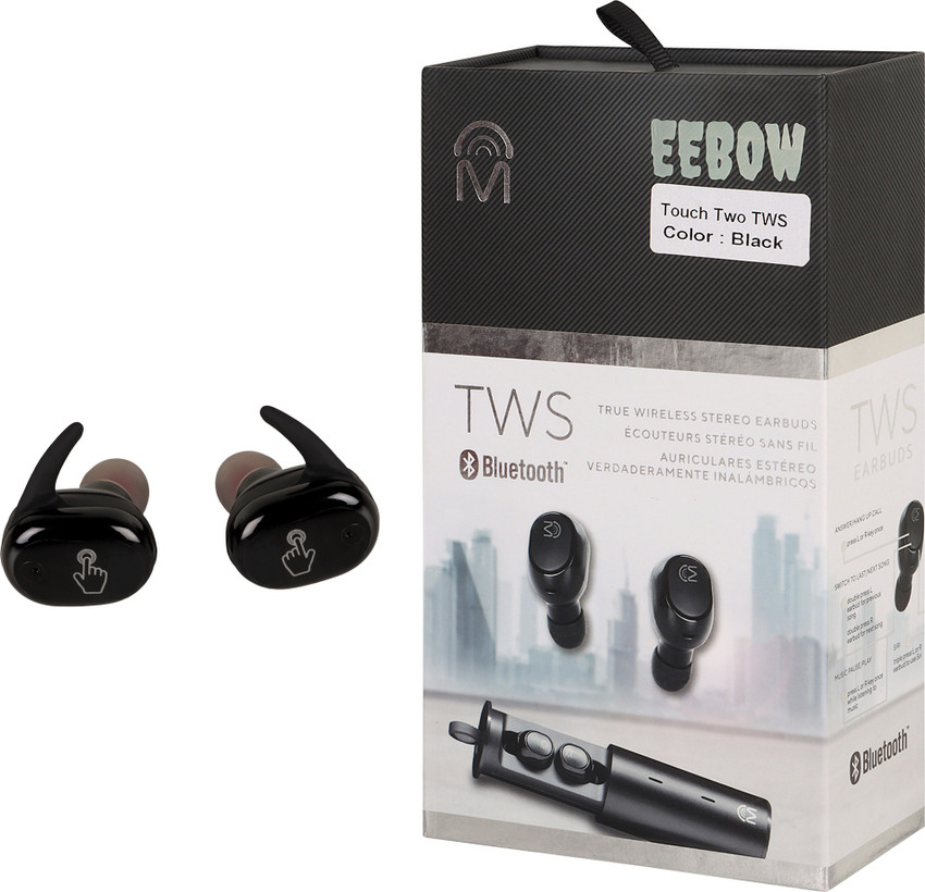 EEBOW Two Touch TWS Black And White Colour Bluetooth Headset Price