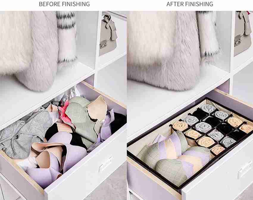 5 Compartment Multi-Purpose Underwear Bra Tie Drawer Storage Box Makeup  Organizer Drawer Clothes Socks Case Drawer Organizer