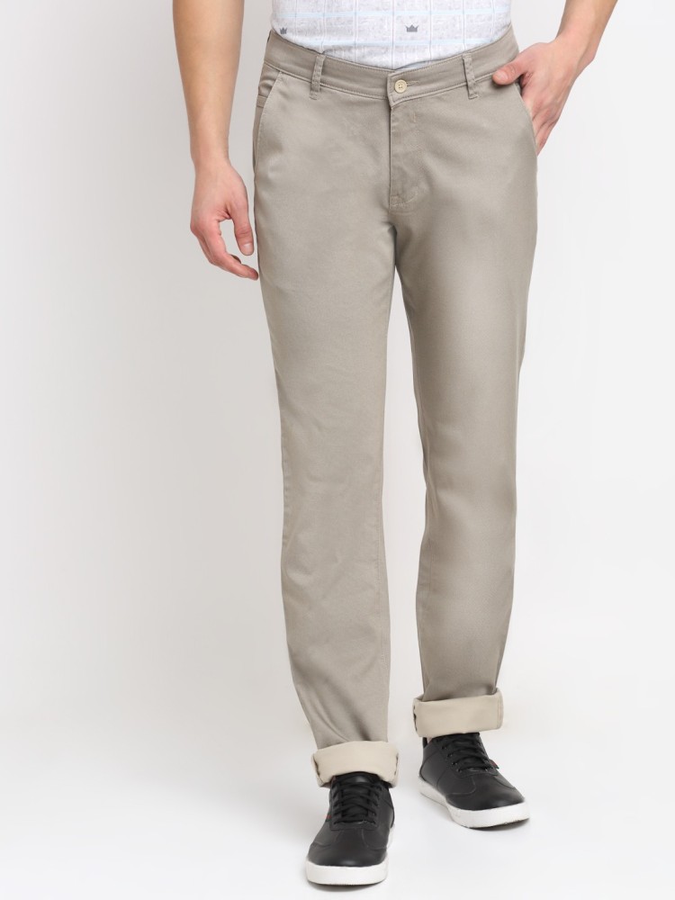 CANTABIL Regular Fit Men Cream Trousers - Buy CANTABIL Regular Fit Men Cream  Trousers Online at Best Prices in India