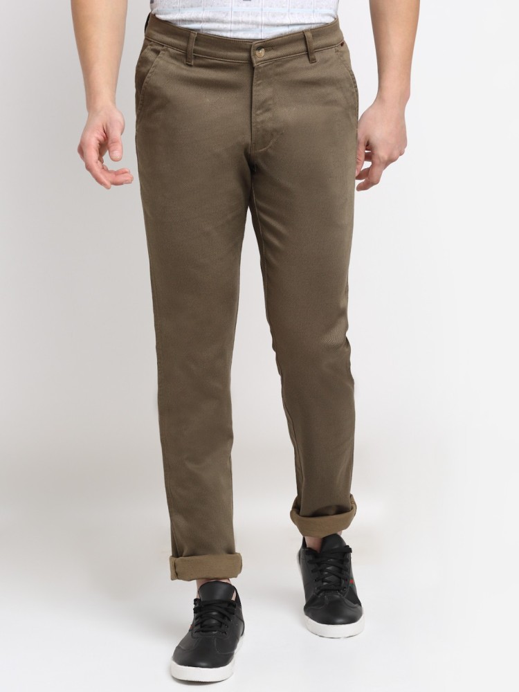 Buy Cantabil Men Brown Cotton Regular Fit Casual Trouser  MTRC00043Brown30 at Amazonin