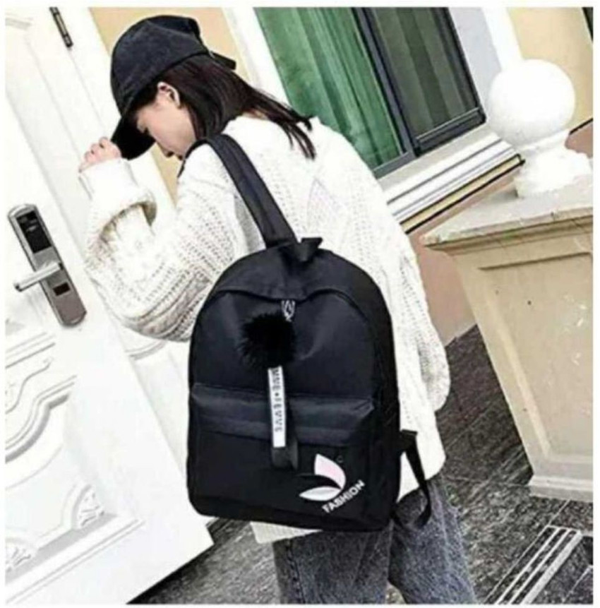 Pepino For Medium Size Backpack for Girls Women Backpack College Bag Black Color 5 L Backpack Black Price in India Flipkart