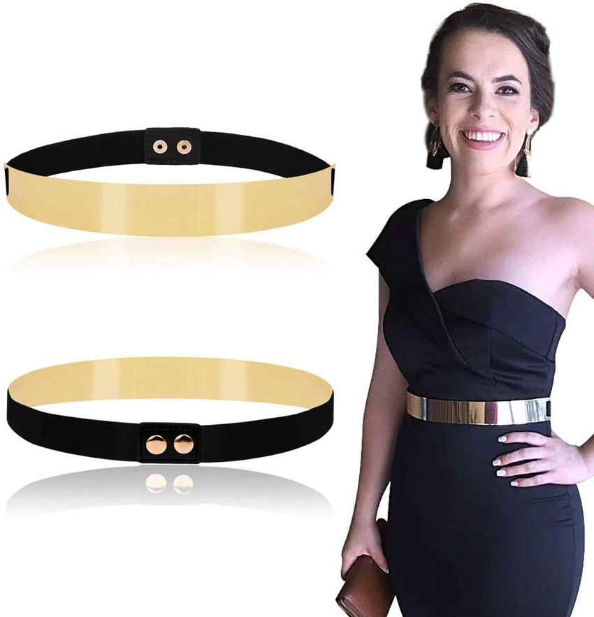 Gold metal sales belt for dress