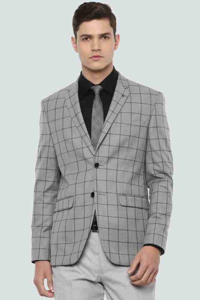 LOUIS PHILIPPE Checkered Single Breasted Casual Men Blazer - Buy 