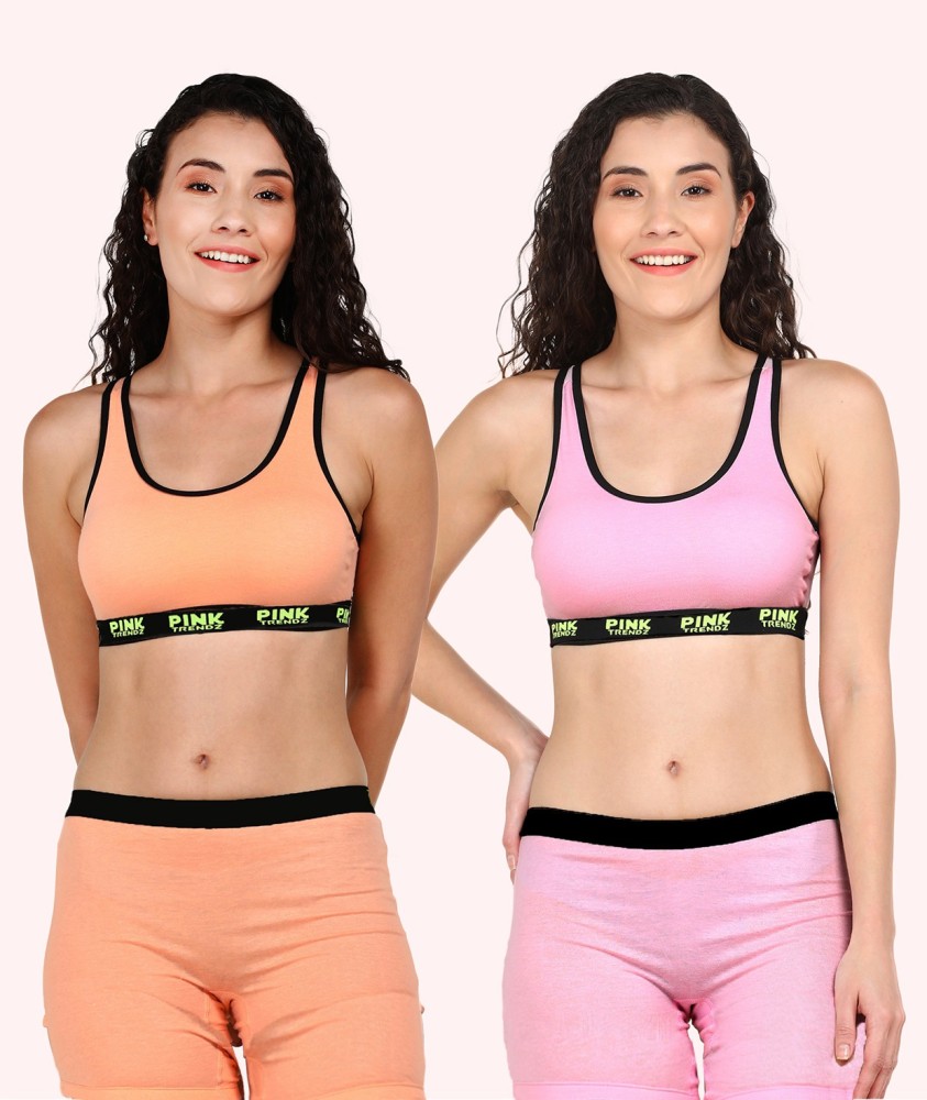 Pink Trendz SPORTS BRA Women Sports Non Padded Bra - Buy Pink