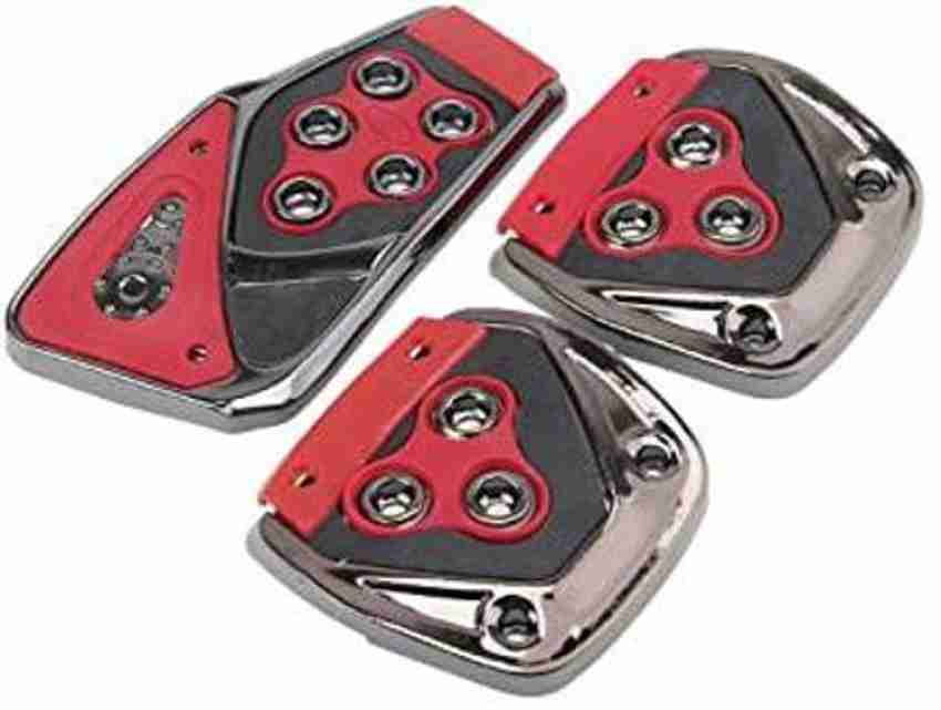 Red Automatic Car Anti slip Metal Pedal Pad Brake Gas Foot Rest