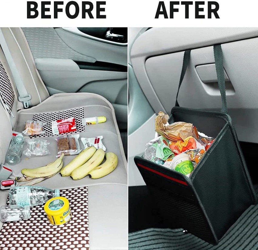 Felt Trunk Storage Bag Portable Tools Organizer Foldable Driving Bag Storage  Pouch For Car Van (black)