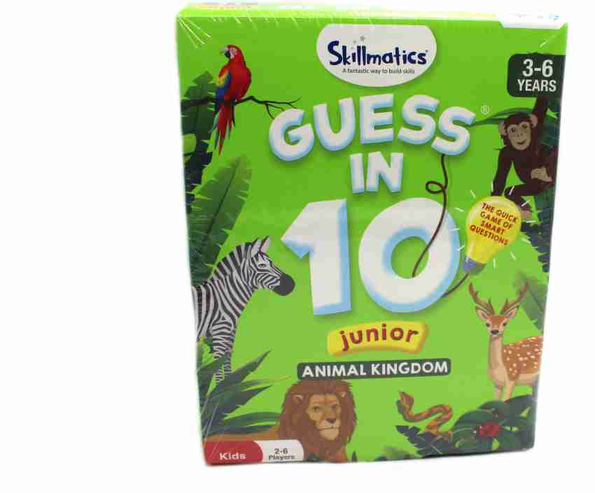 Skillmatics Card Game - Guess in 10 Junior Animal World, Quick