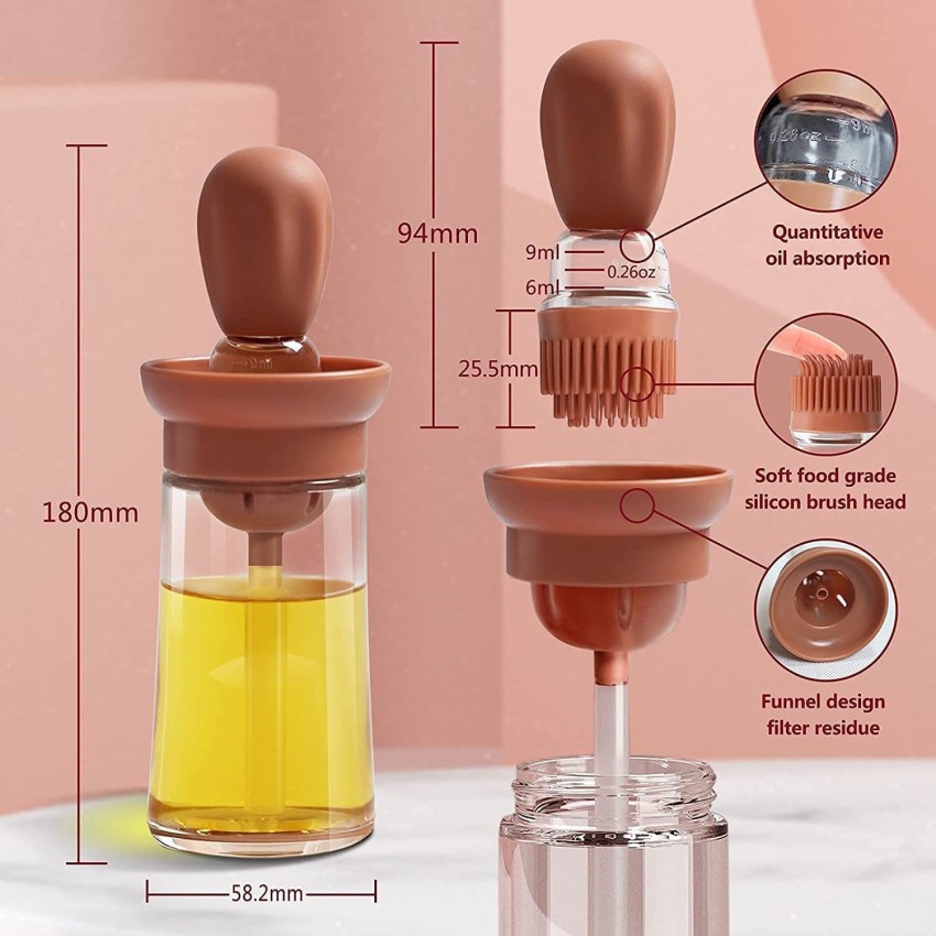 Perfect Pricee Glass Olive Oil Bottle and Brush 2 in 1 Silicone Dropper  Measuring Oil Dispenser 200 ml Spray Bottle - Buy Perfect Pricee Glass  Olive Oil Bottle and Brush 2 in