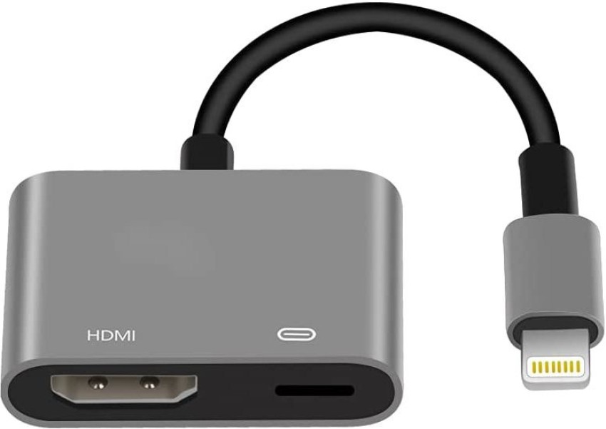 Tobo Lightning 0.01 m Lightning to HDMI Adapter,1080P & Audio AV Hub Adapter - Tobo : Flipkart.com