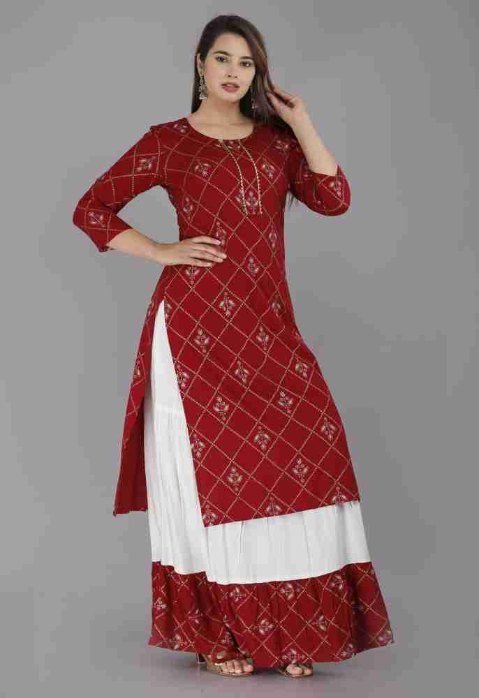 Kurti with deals skirt flipkart