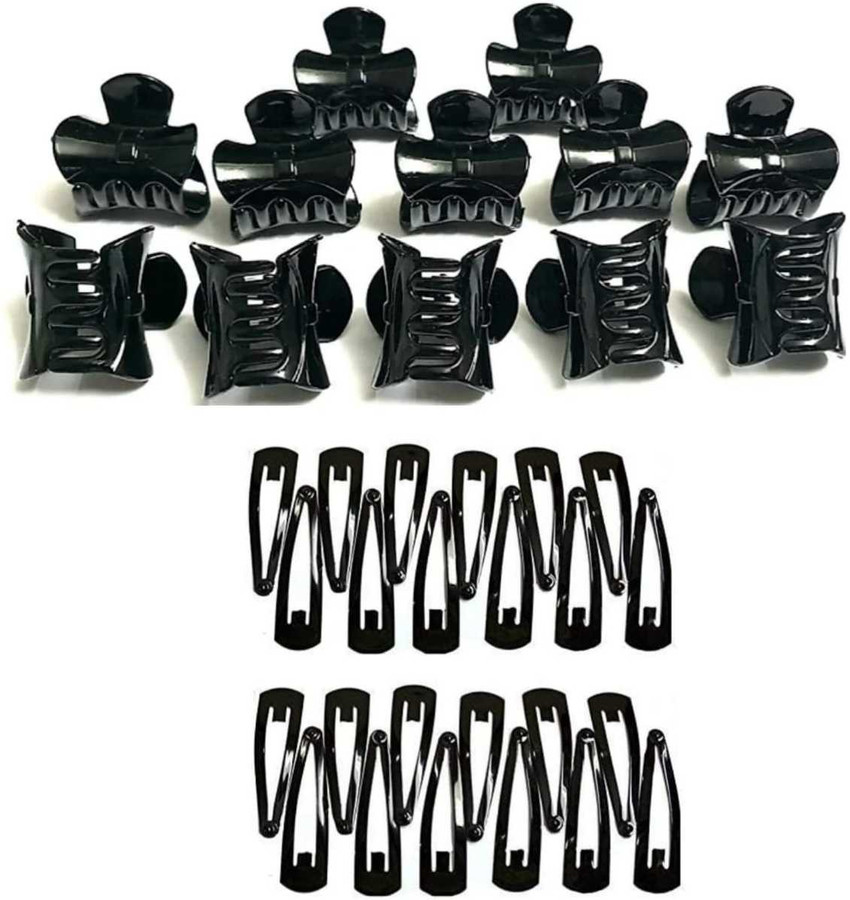 Small black hair clips on sale