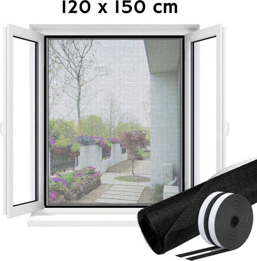 Royalkart HDPE - High Density Poly Ethylene Adults Washable Black 120GSM Mosquito  Net For Window With Adhesive Hook and Loop Tape Mosquito Net Price in India  - Buy Royalkart HDPE - High