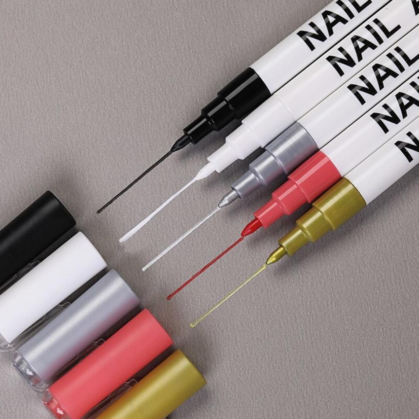 Generic 03 : 16 Colors Nail Art Pen for 3D Nail Art DIY Decoration Nail  Polish Pen Set 3D Design Nail Beauty Tools Paint Pens : Amazon.in: Beauty