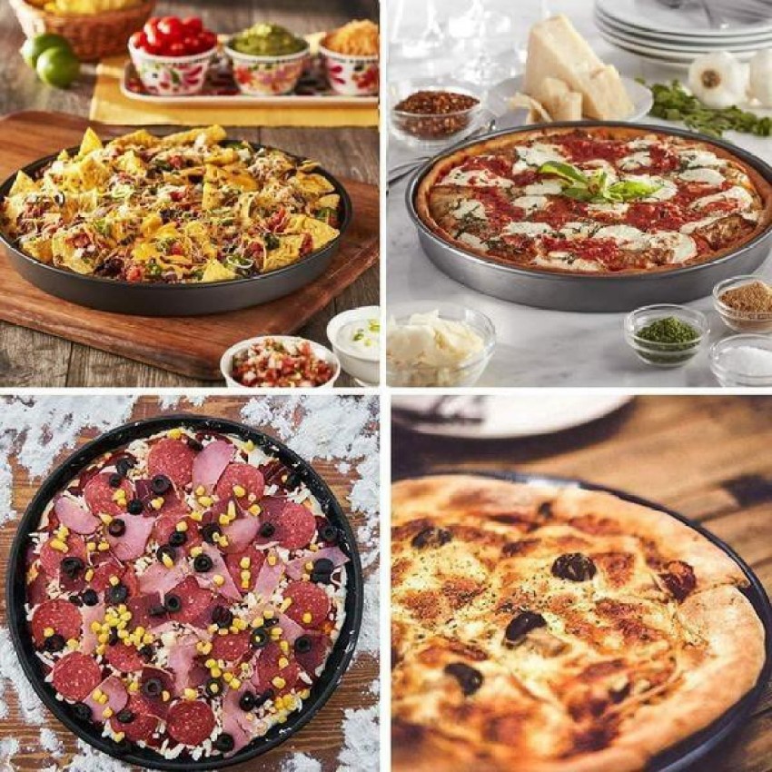 Pizza Pan, Round Pizza Crisper Pan, Baking Tray For Pizza, Multi