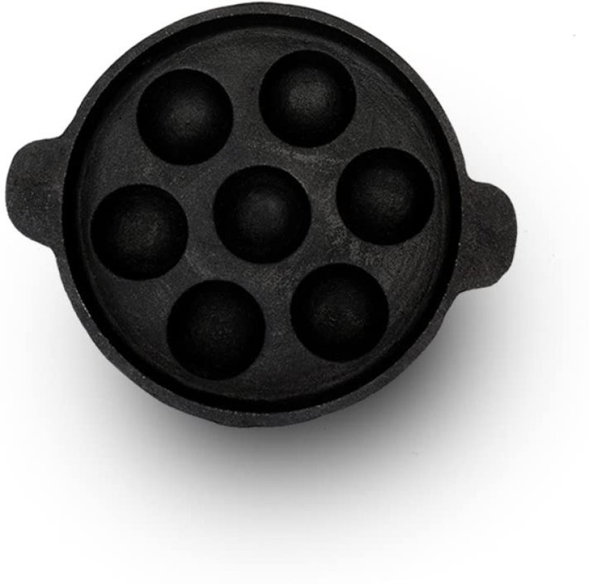  DYNAMIC COOKWARES, Mini Paniyaram pan Cast Iron Flat