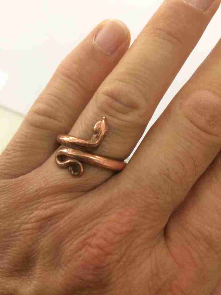 Isha copper snake on sale ring