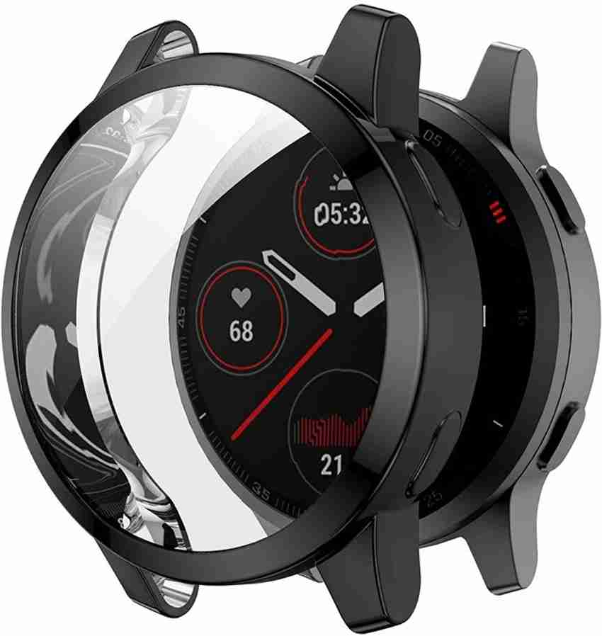 CallSmith Edge To Edge Screen Guard for Garmin Vivoactive 4 4S 2 in 1 Silocon TPU Case with Silicon Screen Protector
