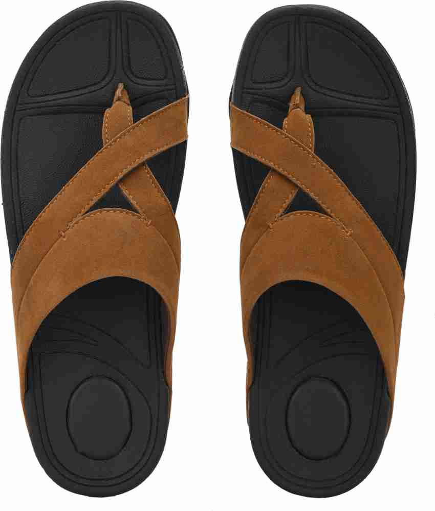 Mens tan hot sale flip flops