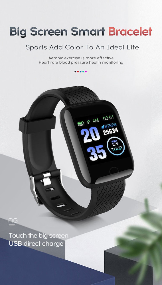 CASVO ID116 Plus Bluetooth Fitness Smart Watch for Men Women and