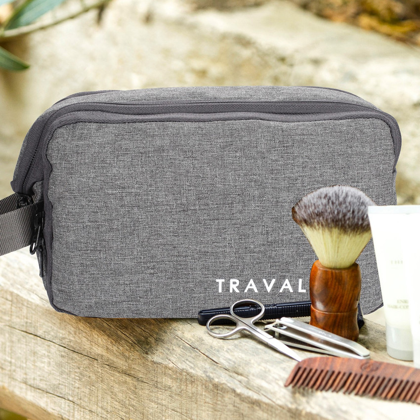 Travalate Water Resistant Travel Toiletry Bag Shaving Kit Pouch 3 Main Compartment Grey Travel Toiletry Kit Grey Price in India Flipkart