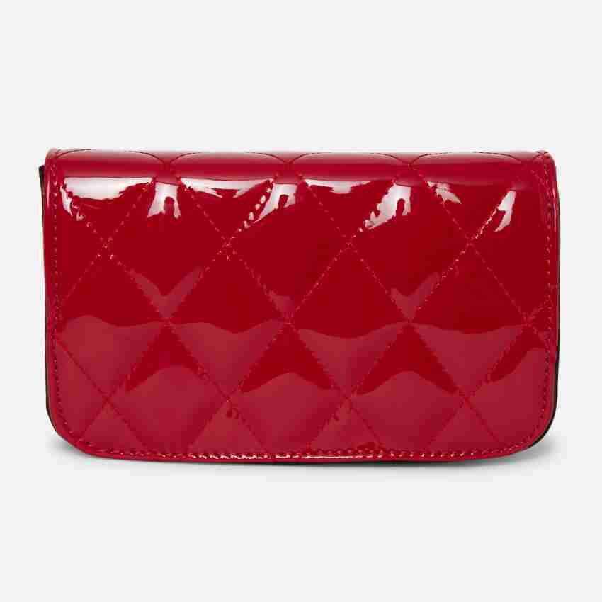 ALDO Women Casual Red Genuine Leather Wallet Red Price in India