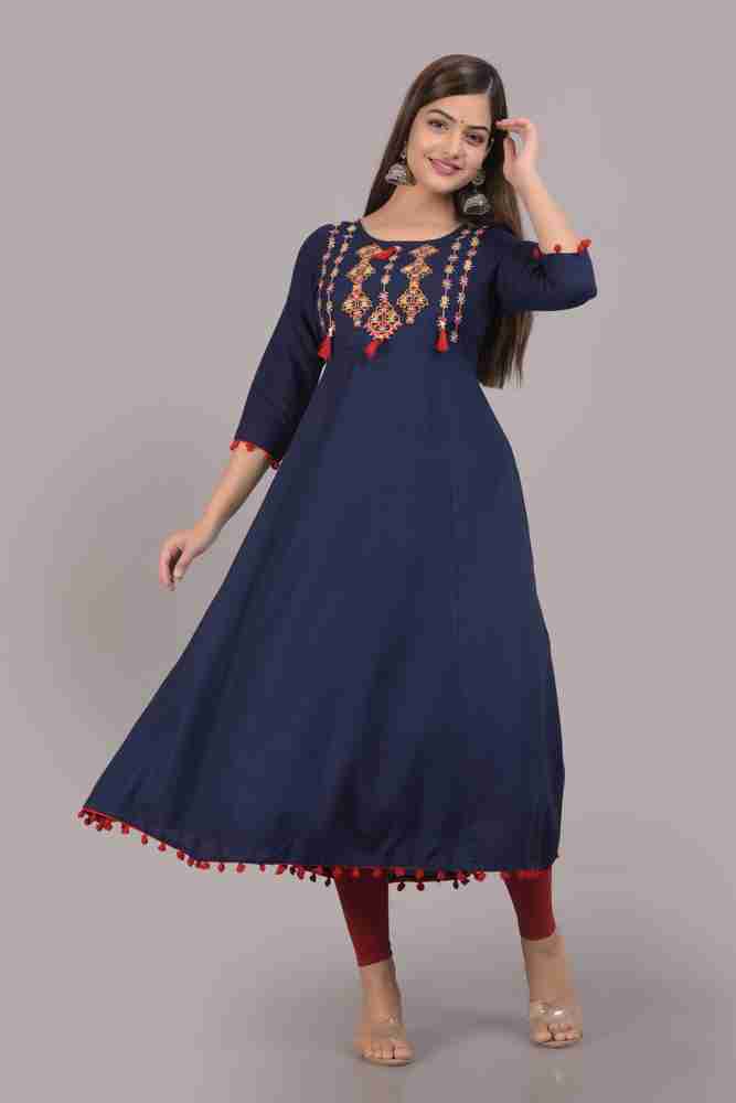 Embroidered kurti flipkart shop