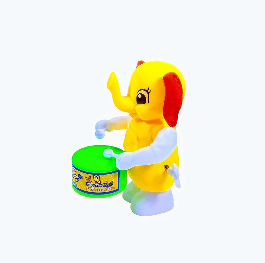 PRIMEFAIR Key Operated Cute Doll Girl and Elephant Drummer