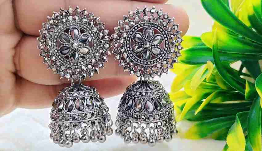 Metal earrings design clearance