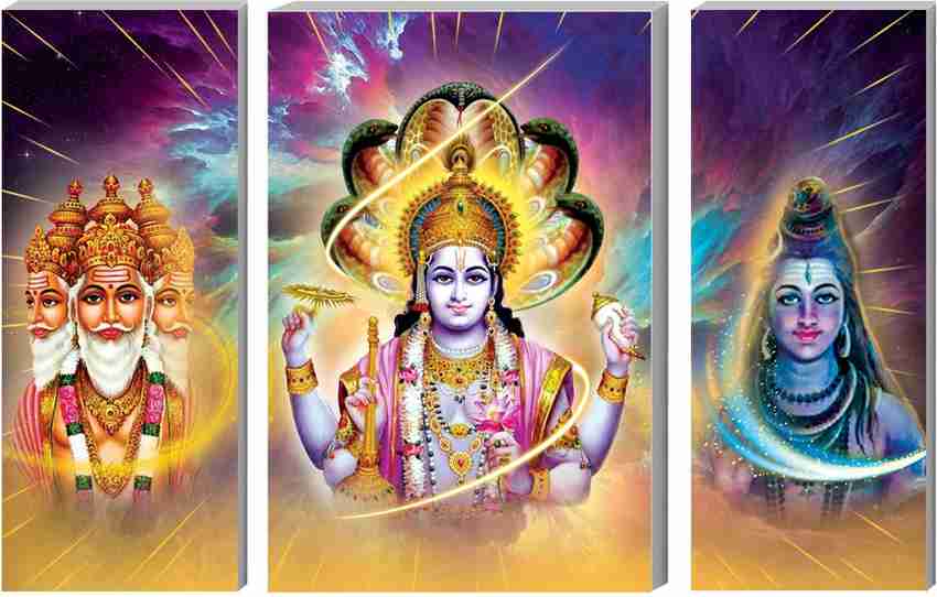 Hindu God Brahma Vishnu Mahesh Vishnu And Mahesh Hi Res Stock