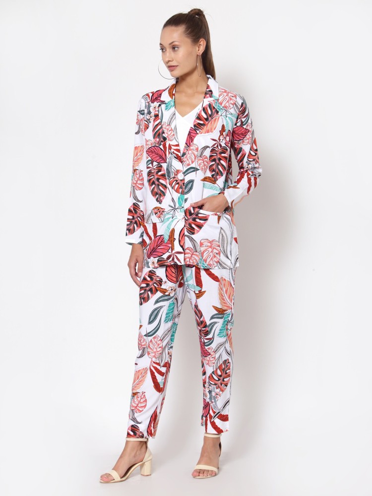 YOONOY Coat with Trousers Set Floral Print Women Suit Buy YOONOY Coat with Trousers Set Floral Print Women Suit Online at Best Prices in India Flipkart