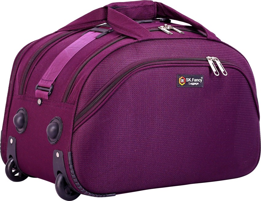 SK Fancy Luggage Small Cabin Luggage - Antiscratch Trolley Bag Polyester  Travel Suitcase Expandable Cabin Suitcase - 21 inch Purple - Price in India