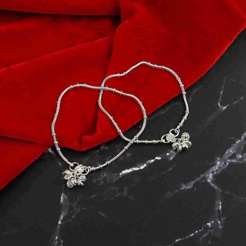 Silver anklets simple designs new arrivals