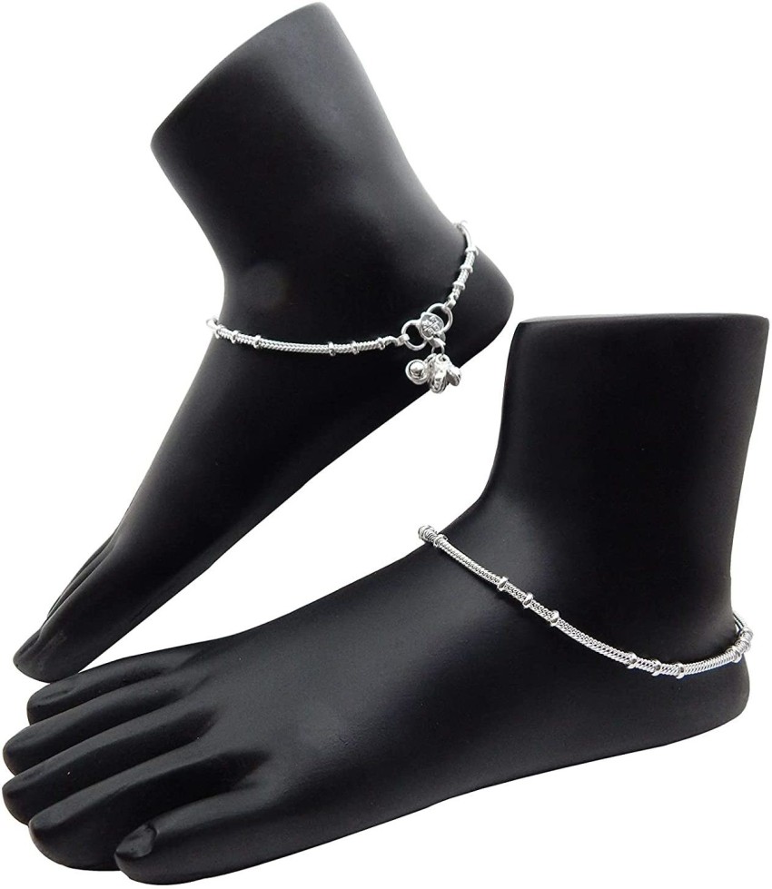 Flipkart on sale silver anklets