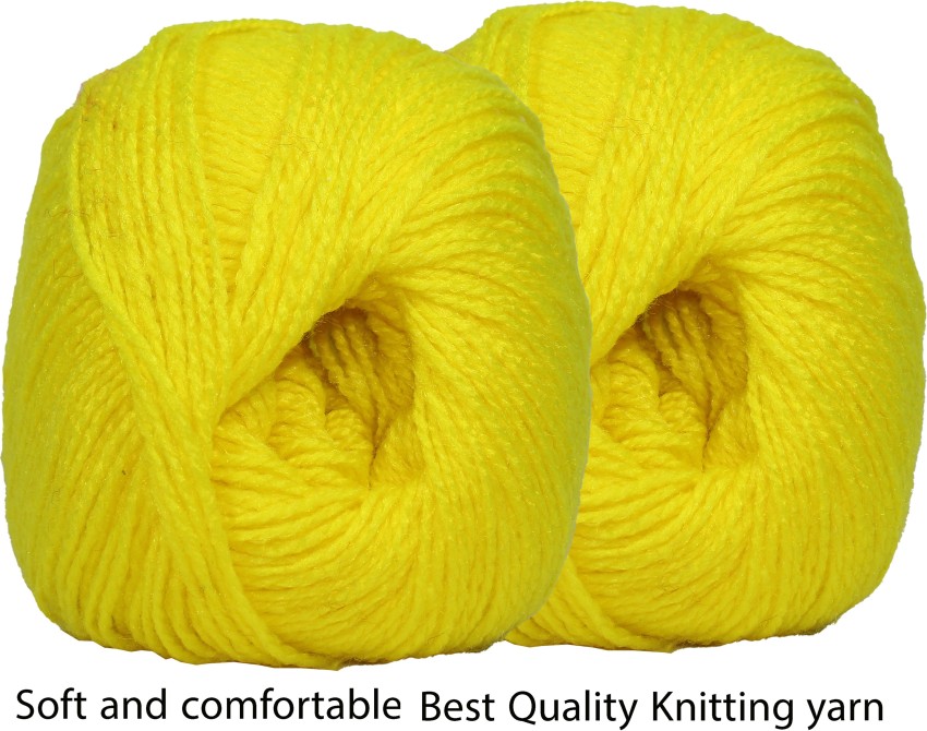 Light Yellow Knitting Cotton Yarn  8-ply Light Worsted Double Knittin —  Click and Craft