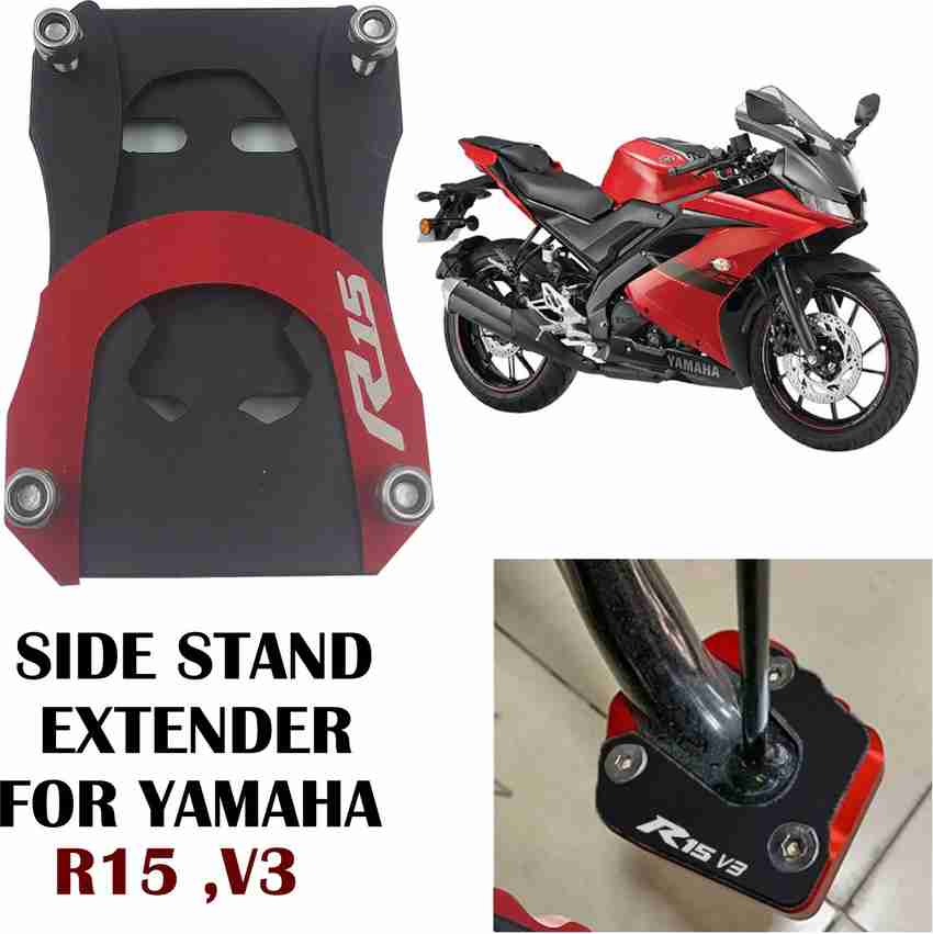 Znee Smart YAMAHA R15 V3 SIDE STAND EXTENDER STAINLESS STEEL RED Bike Side Stand Price in India Buy Znee Smart YAMAHA R15 V3 SIDE STAND EXTENDER