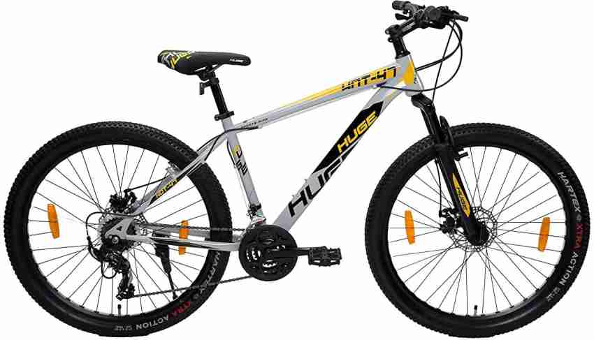 Huge HDT 47 Dual Disc Brake Front Suspension 27.5 T Mountain Hardtail Cycle Price in India Buy Huge HDT 47 Dual Disc Brake Front Suspension 27.5 T Mountain Hardtail Cycle online at Flipkart