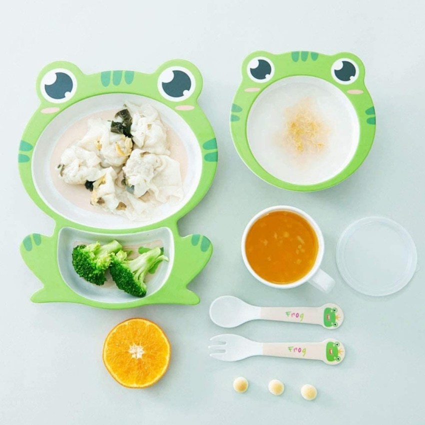 1pc Children's Fish Shaped Divided Pp Plate Suitable For Baby Feeding  Utensils