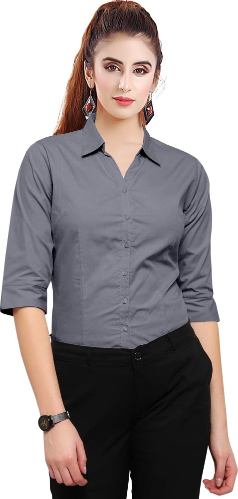 Grey formal store shirt women's