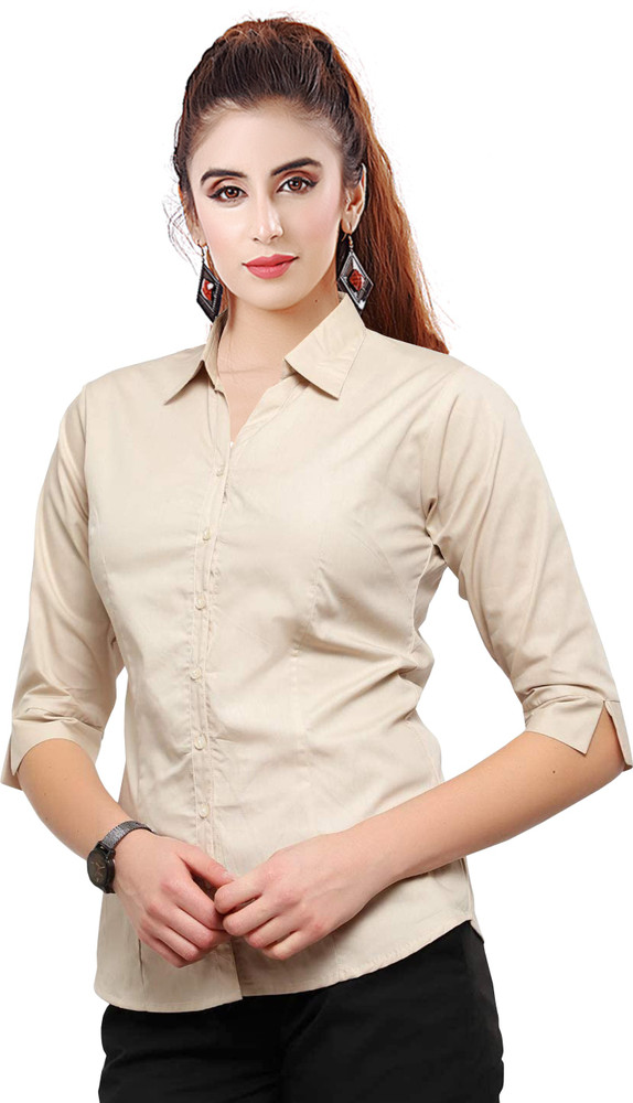ladies cream shirt
