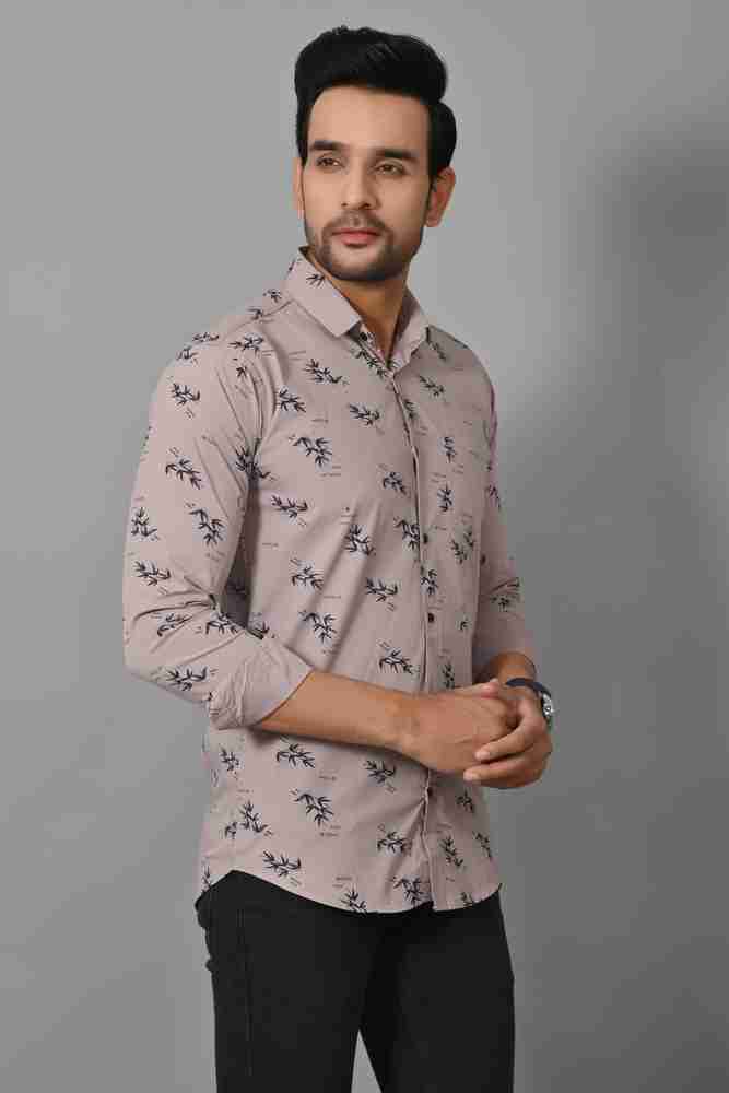 RUDRA COLLECTION Men Printed Casual Grey Shirt Buy RUDRA