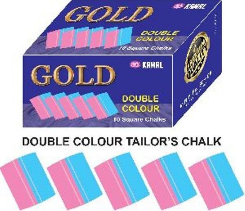 Green Box Tailor's Soft Clay Chalk, White or Colorful, 10 Chalks per Box 