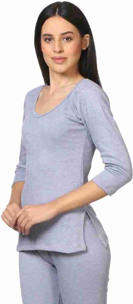 Alfa Women / Ladies / Girls Quilted Premium Winter Inner Wear Cotton Thermal  3/4 Top and Pant