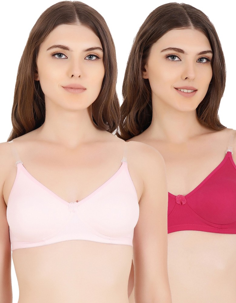 FLORET FULL COVERAGE NON PADDED NON WIRED BRA(PACK OF 2)