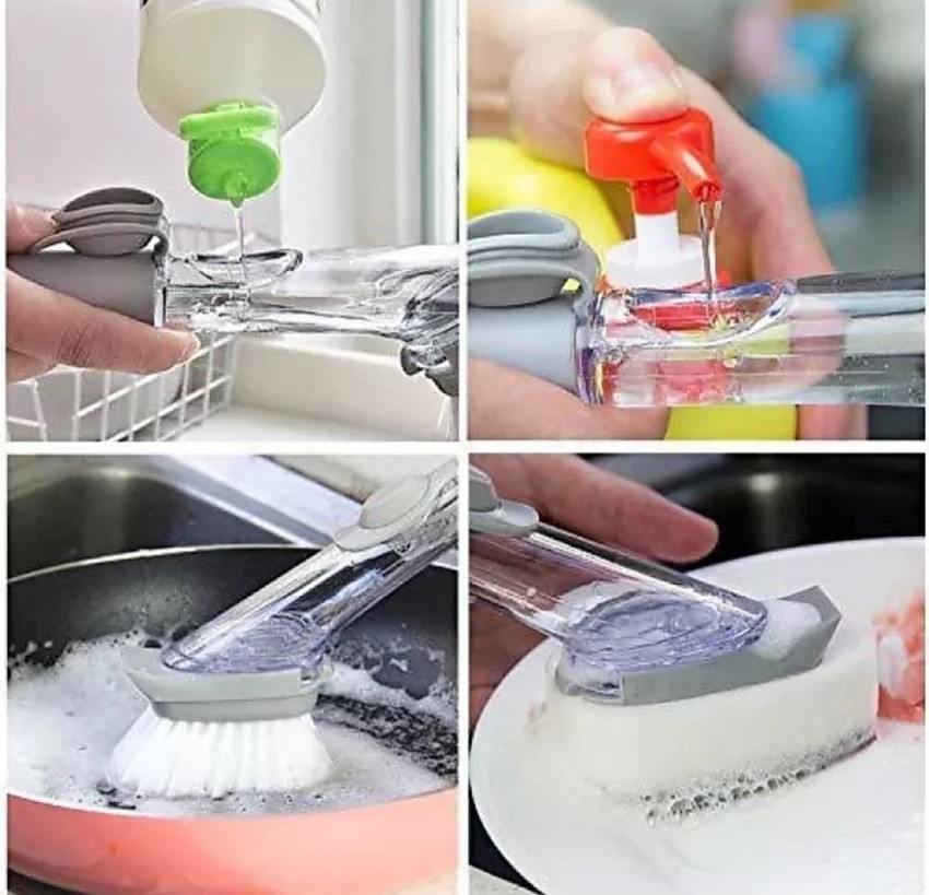 AMT Automatic dish Cleaning Brush, Changeable Brush Head Plastic