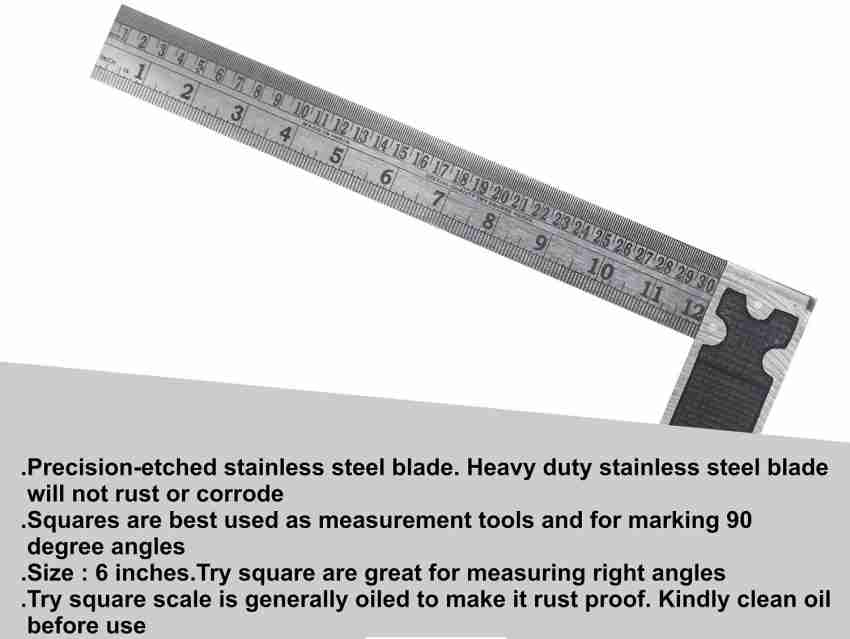 Buy GSK Corporation Engineers Tri Square Tool 90 Degrees Right Angle Ruler  12 Inch Online At Best Price On Moglix