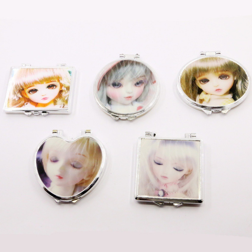 REVA Pocket compact mirror 3D Multi shape barbie shade Makeup