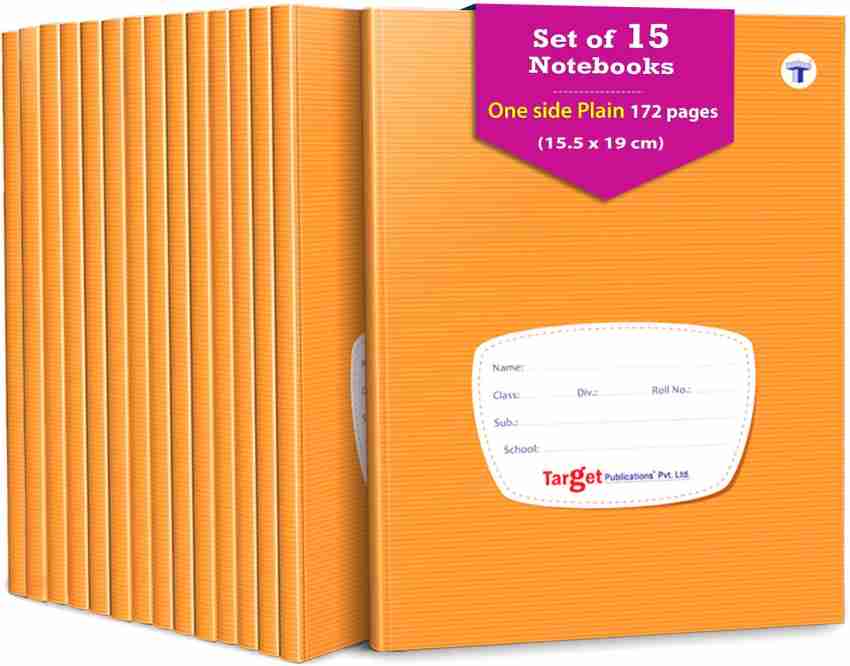 Target Publications Single Line Interleaf Notebooks for Kids, School,Office, 15.5 x19 cm, Pack of 15 Regular Notebook Single Line Interleaf 2580 Pages  Price in India - Buy Target Publications Single Line Interleaf Notebooks  for Kids, School,Office