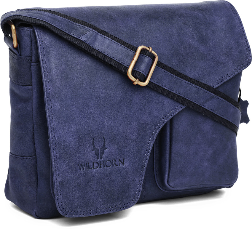 Mens distressed discount leather messenger bag